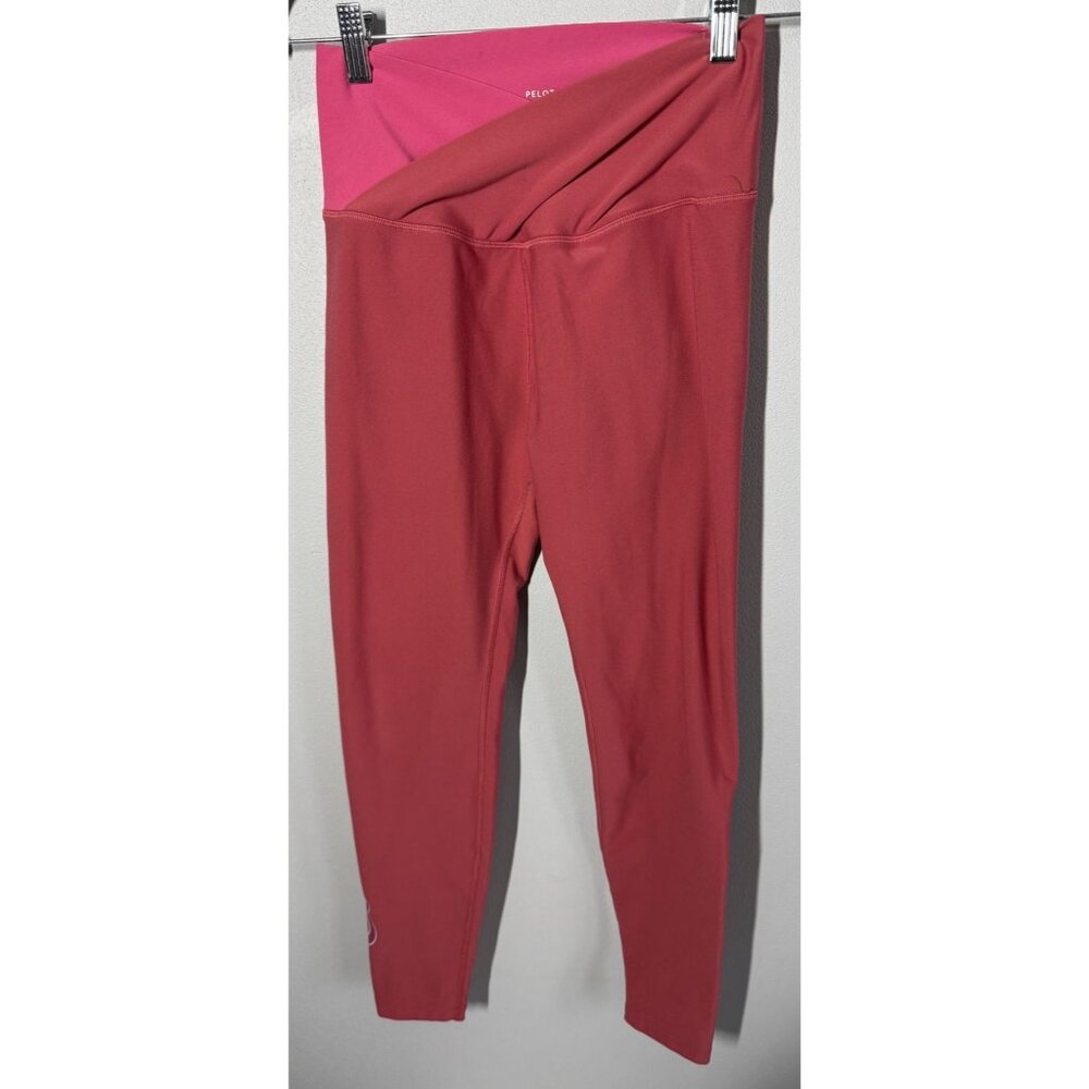 Peloton‎ Pink High Rise Leggings Womens M Criss Cross Waistband Activewear Gym